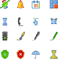 colourful software icons