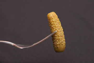  cucumber on a fork