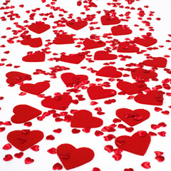 red hearts backgound