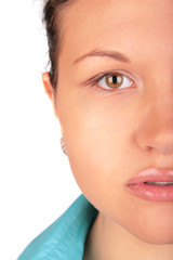 Obraz premium half of face young girl