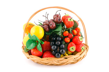 Basket with fruits