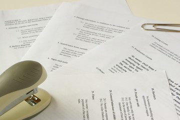 Studying lease agreement