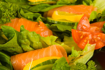 Salmon Salad with Star Cut Tomato