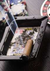 Playing cards & Chips in Casino