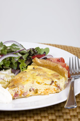 Quiche and salad