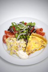 Quiche and salad