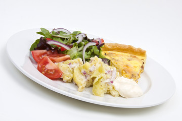 Quiche and salad