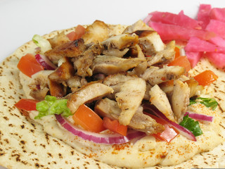 Chicken Tarna With Hummus