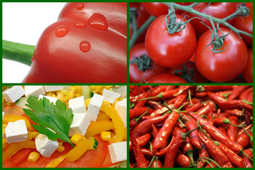 Collage mit Salat