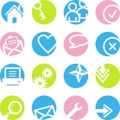 spring circle web icons
