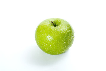 apple with water droplets