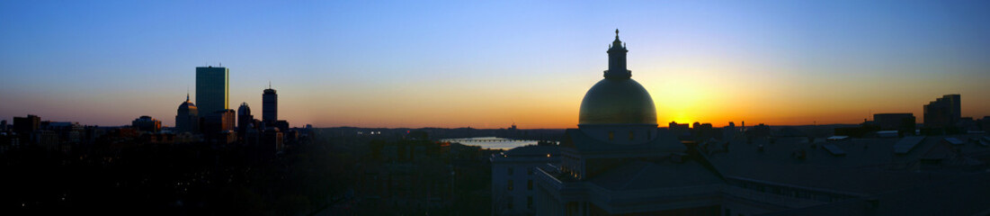 Fototapeta premium Boston Sunset Panorama Expanded