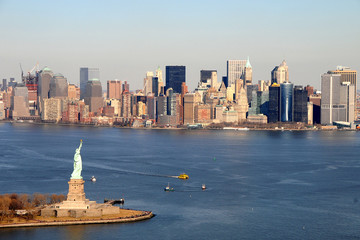 Manhattan NY skyline panorama freiheitsstatue © fotopro