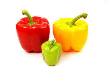 red, yellow and green pepper