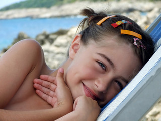 Sonriendo en la playa