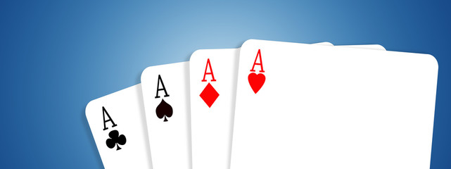 Four aces,2D illustration