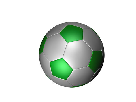 soccer ball on white separated