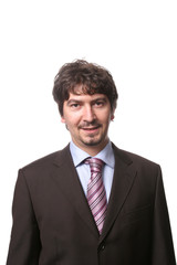 young business men portrait isolated on white