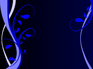 Blue Floral Background