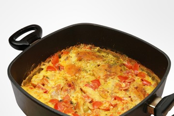 Bake of  fish fillet with tomato - detail