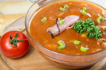 Healthy and delicious food – goulash soup
