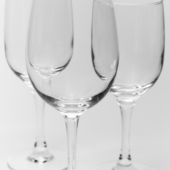three glasses close-up