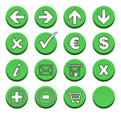 E-Commerce Icon Set Verde