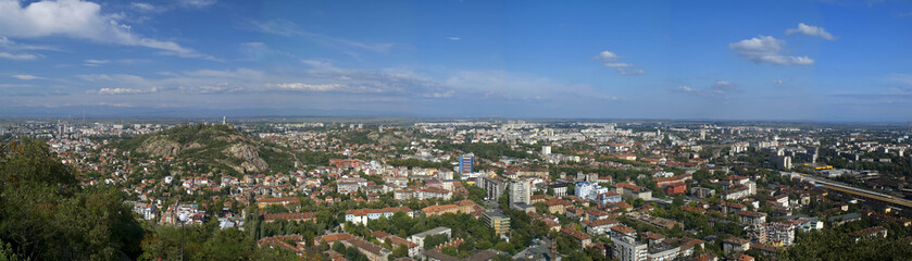 Fototapeta na wymiar Plovdiv panorama 
