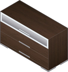 Modern Style Large Wooden Closet with aluminum finish with glass