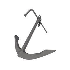 rendered iron anchor