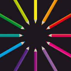 Pencils Color Wheel (Vector)