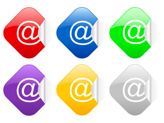 e-mail square stickers