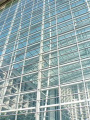 glass exterior of modern building