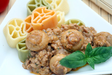 Pasta mit Jägersauße
