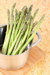 pot of asparagus