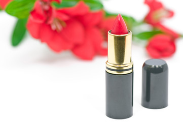 Lipstick and flower