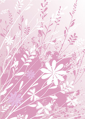 Fototapeta na wymiar pink grunge floral background