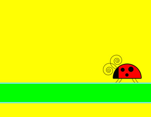 Naklejka premium Ladybug Background