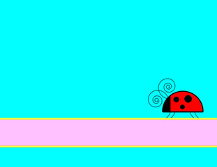 Naklejka premium Ladybug Background