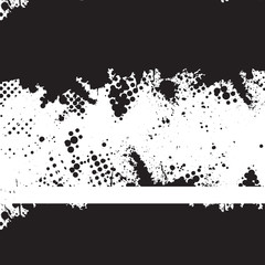 Vector - Halftone ink splat grunge background for text.