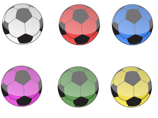 Colourful Footballs