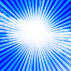 Fototapeta premium Sunlight in a clear blue sky