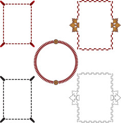 3 Earth element decorative borders