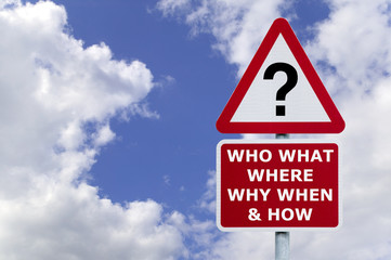 Questions signpost in the sky