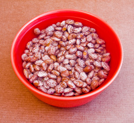 a close-up of beans soaked into the water