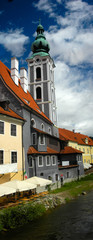 Czech Krumlov fortress view (Czech Republic)