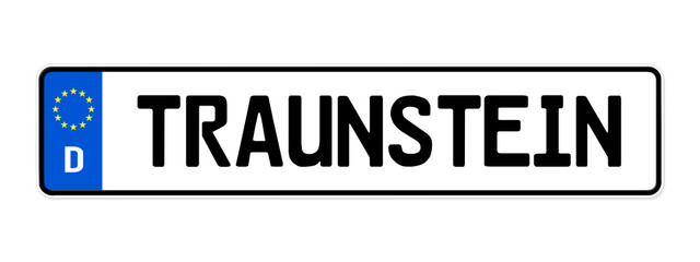Obraz premium kennzeichen traunstein