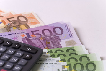 Money and calculator.