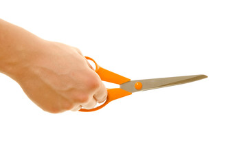 Scissors in hand