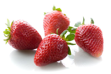 Strawberry on white background